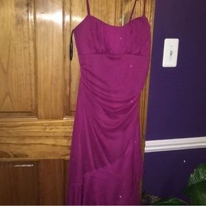 Pink sparkly spaghetti strap dress